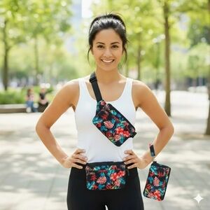 Mundi RFID safe 3 in 1 purse - Wear As Crossbody, Wristlet, & Belt Bag NWT